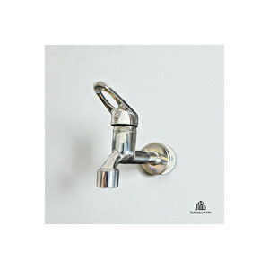 Krom Musluk Duvardan Aç Kapa Mix Musluk Pirinç Paslanmaz Musluk