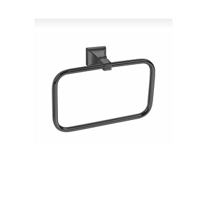 Mat Siyah Banyo Havluluk Salda Design Pirinç Havluluk