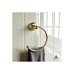 Gold Havluluk Klasik Vintage Tasarım Pirinç Materyal Paslanmaz Gold Banyo Havluluğu