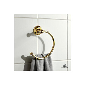Gold Havluluk Klasik Vintage Tasarım Pirinç Materyal Paslanmaz Gold Banyo Havluluğu