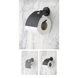 Siyah Tuvalet Kağıtlığı Mat Siyah Banyo Kağıtlık Pirinç Malzeme Paslanmaz Siyah Aksesuar