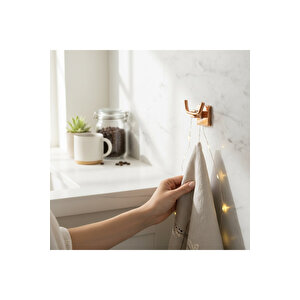 Bakır Bornozluk Bronz İkili Askılık Pirinç Materyal Paslanmaz Banyo Havluluk Askılık