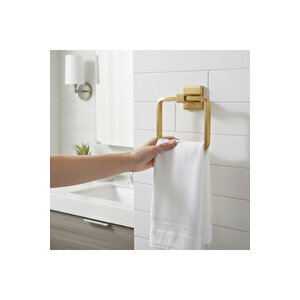 Banyo Havluluk Mat Altın Kare Havluluk Fırçalanmış Gold Modern Tasarım Paslanmaz Pirinç Malzeme