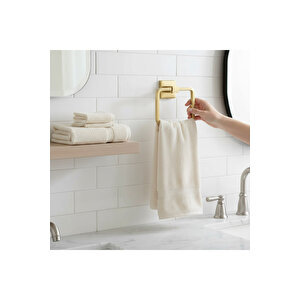 Banyo Havluluk Mat Altın Kare Havluluk Fırçalanmış Gold Modern Tasarım Paslanmaz Pirinç Malzeme