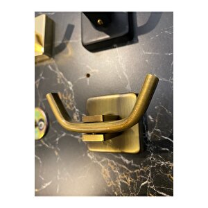 Antik Gold Bornozluk Eskitme Askılık Pirinç Premium Paslanmaz Banyo Askılık