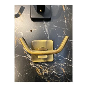 Antik Gold Bornozluk Eskitme Askılık Pirinç Premium Paslanmaz Banyo Askılık