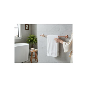 Bakır Uzun Havluluk Vintage Tasarım Bronz Banyo Havluluğu Pirinç Malzeme Rose Bakır Renk