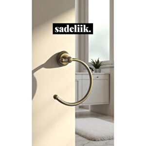 Antik Gold Havluluk Klasik Vintage Tasarım Pirinç Materyal Mat Siyah Banyo Havluluk