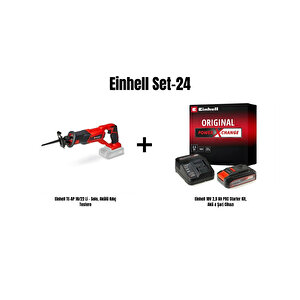 Set-24(einhell Te-ap 18/22 Li - Solo, Akülü Kılıç Testere+einhell 18v 2,5 Ah Pxc Starter Kit, Akü & Şarj Cihazı)