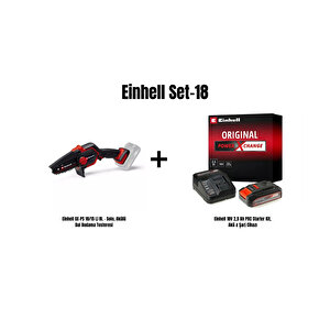 Set-18(einhell Ge-ps 18/15 Li Bl - Solo, Akülü Dal Budama Testeresi+einhell 18v 2,5 Ah Pxc Starter Kit, Akü & Şarj Cihazı)