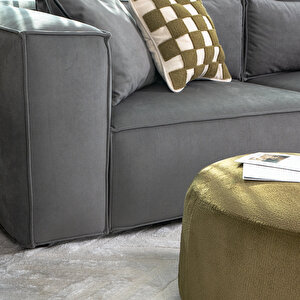 Cult Üçlü Koltuk Çizgili Kadife