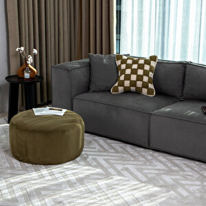 Cult Üçlü Koltuk Çizgili Kadife