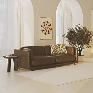 Flam Üçlü Koltuk Deri Roasted Coffee