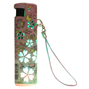 Turbo Jet Alevli Işıklı Metal Çakmak – Doldurulabilir Led Işıklı Tasarım (32-4b5)