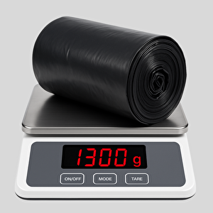 Jumbo Boy Siyah Çöp Torbası 80x110 Cm – 1 Rulo (1300 G ±%2) Dayanıklı Ve Kalın, Ağır Hizmet Geri Dönüşüm