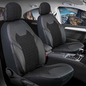 Ford Mondeo Station Wagon  Yarı Deri Oto Koltuk Kılıfı Ön Arka Set Lotus Siyah Sc