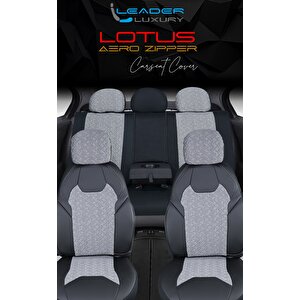 Renault Express Yarı Deri Oto Koltuk Kılıfı Ön Arka Set Lotus Füme Sc