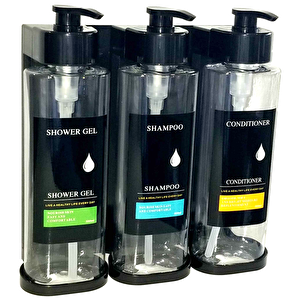 Otel Tipi 3'lü Sıvı Sabunluk T.443