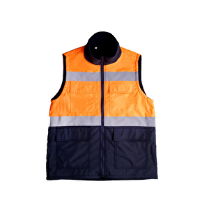 Turuncu-laci̇vert Xl  Fosforlu Kişlik Yelek