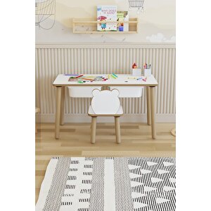 Montessori Çocuk Masası-oyun Masası-aktivite Masası-etkinlik Masası Takımı 1 Panda Sandalye