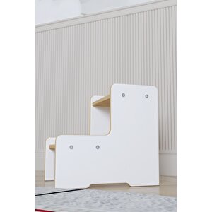 Çocuk Tabure , İki Basamaklı Montessori Tabure , 100 Kg Taşıma Garantili