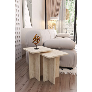 Di Def Iskandinav Tarzı Yan Sehpa Seti - Travarten