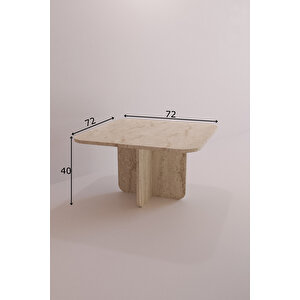 Noya Orta Sehpa Traverten Desenli İskandinav, Bohem