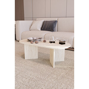 Luna Orta Sehpa Traverten Desenli̇