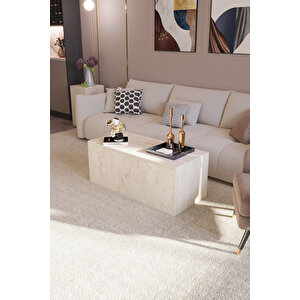 Küp Orta Sehpa Traverten Desenli̇