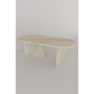 Evi̇a Orta Sehpa Traverten Desenli̇