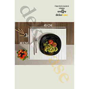 Beyaz Renk Çok Amaçlı Koltuk Kenar Sehpası, Supla, Yemek Servis Altlığı