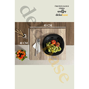 Atlantik Çam (4 Adet) Çok Amaçlı Koltuk Kenar Sehpası, Supla, Yemek Servis Altlığı