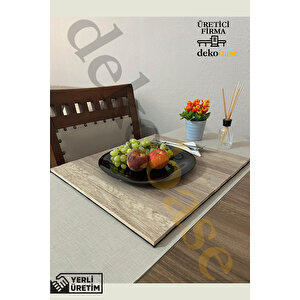 Atlantik Çam (4 Adet) Çok Amaçlı Koltuk Kenar Sehpası, Supla, Yemek Servis Altlığı