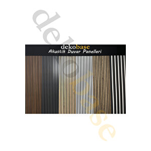 Antrasit-Beyaz 100x270 Cm Yeni Nesil Akustik Ahşap Duvar Paneli