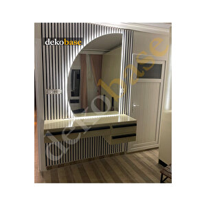 Beyaz 60x270 Cm Yeni Nesil Akustik Ahşap Duvar Paneli