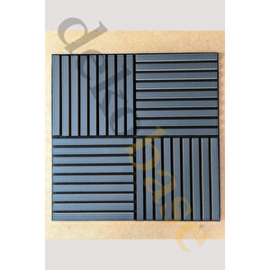 Antrasit (10 Adet) 40x40 Cm Yeni Nesil Akustik Ahşap Duvar Paneli