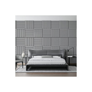 Beyaz (10 Adet) 40x40 Cm Yeni Nesil Akustik Ahşap Duvar Paneli