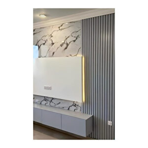 Açık Gri (2 Adet) 60x270 Cm Yeni Nesil Akustik Ahşap Duvar Paneli