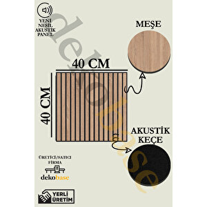 Meşe 40x40 Cm Yeni Nesil Akustik Ahşap Duvar Paneli
