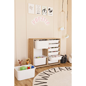 3 Derin 9 Sepetli Dolap Oyuncak Dolabı Çok Amaçlı Mutfak Kiler Banyo Dolabı