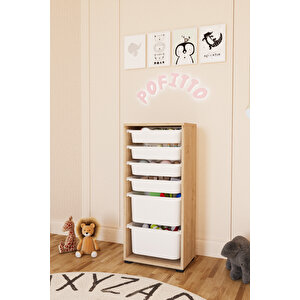 2 Derin 6 Sepetli Dolap Oyuncak Dolabı Çok Amaçlı Mutfak Kiler Banyo Dolabı Safir