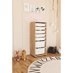 2 Derin 7 Sepetli Dolap Oyuncak Dolabı Çok Amaçlı Mutfak Kiler Banyo Dolabı Safir