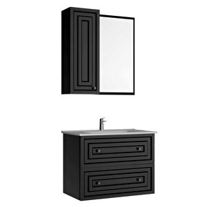 Kayra Çekmeceli Banyo Dolabı Takımı 100cm Antrasit