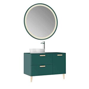 Patara Banyo Dolabı Takımı 100cm Yeşil