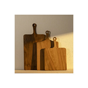 Ira Ceviz Ahşap Kesme & Sunum Tahtası 37x25x1.8 Cm