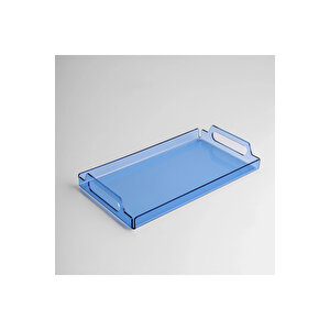 Vasa Neon Pleksi Tepsi Mavi 35x20 Cm