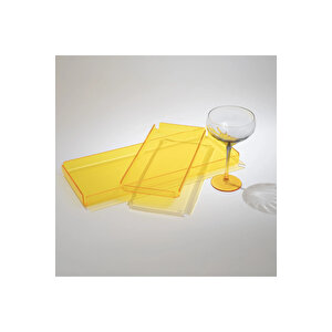 Esbo Pleksi Tepsi Sarı 40x17 Cm