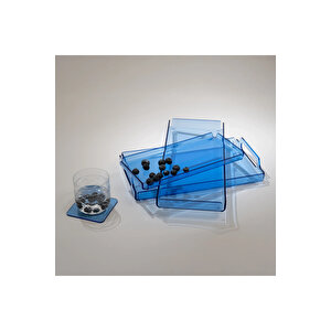 Esbo Pleksi Tepsi Mavi 40x17 Cm