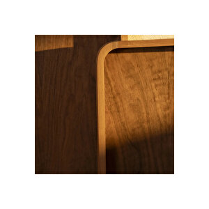 Linn Ceviz Ahşap Tepsi 36x36x6 Cm