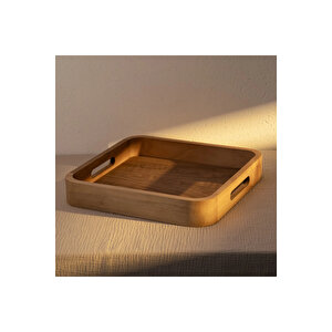 Linn Ceviz Ahşap Tepsi 45x36x6 Cm